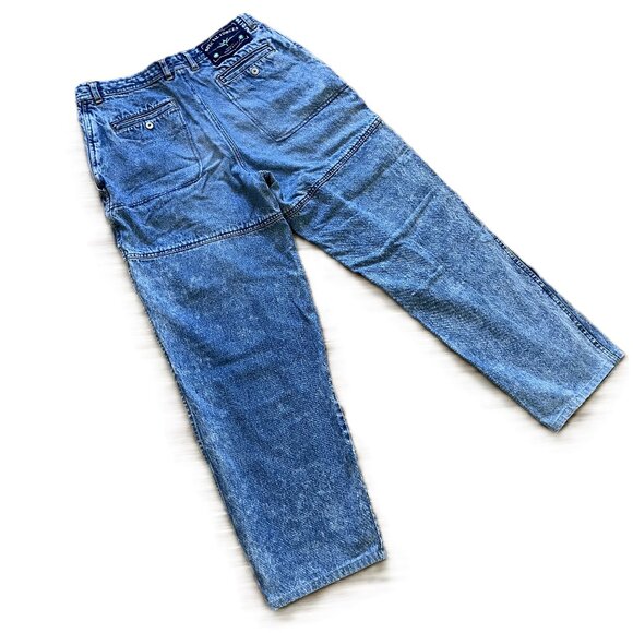 Bugle Boy Special Forces Cargo Jeans Light Wash Denim Vintage 90s 32" Waist - Picture 6 of 9